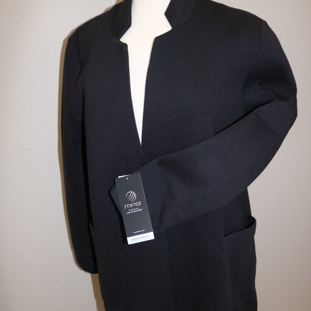 Women's Maxi Jacket Coat Cotton Black. MPG -XLARGE NEW